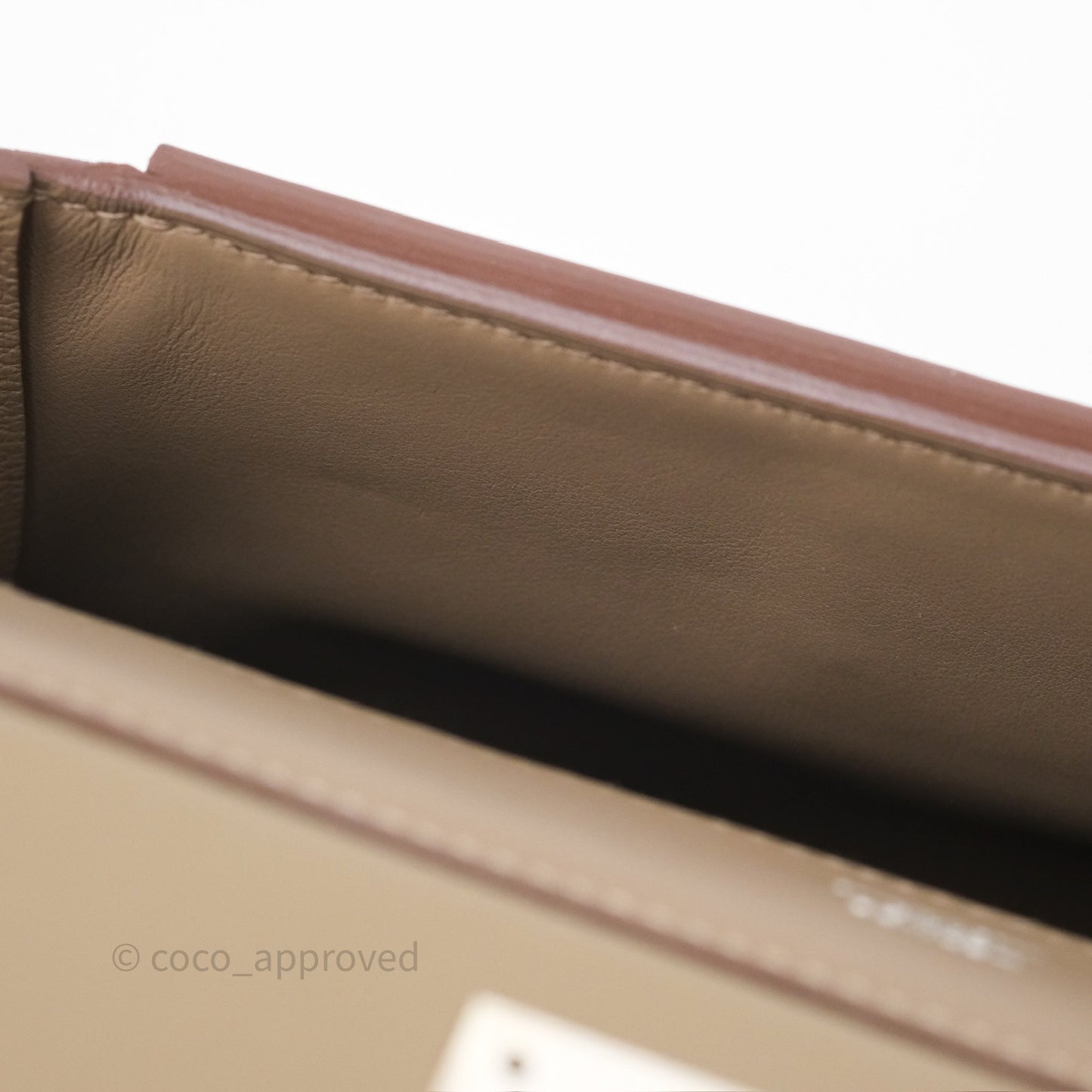 Hermès 24/24 21 Mini Etoupe 18 Evercolor/ Swift Palladium Hardware