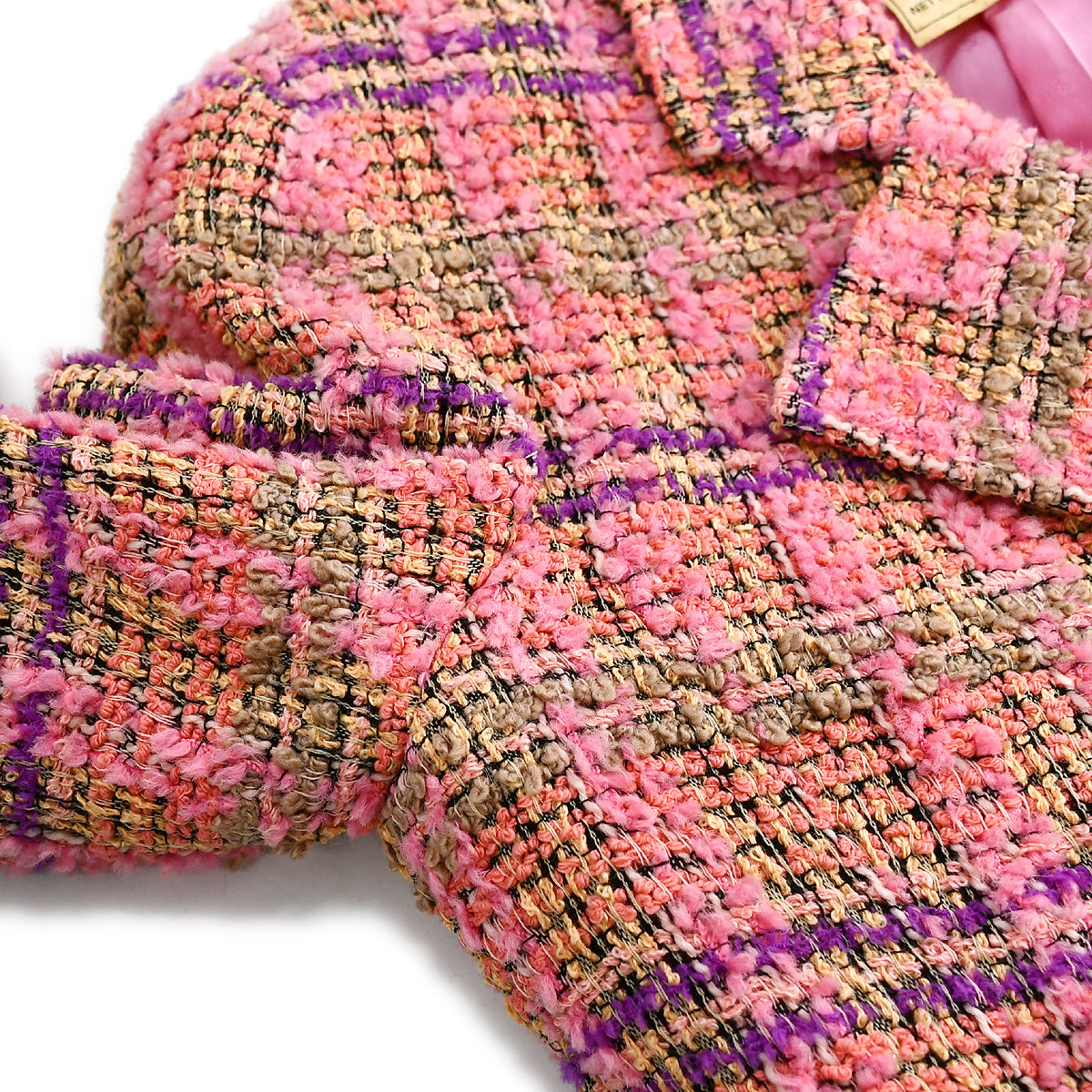 Chanel Fall 1994 single-breasted tweed boucle jacket #38