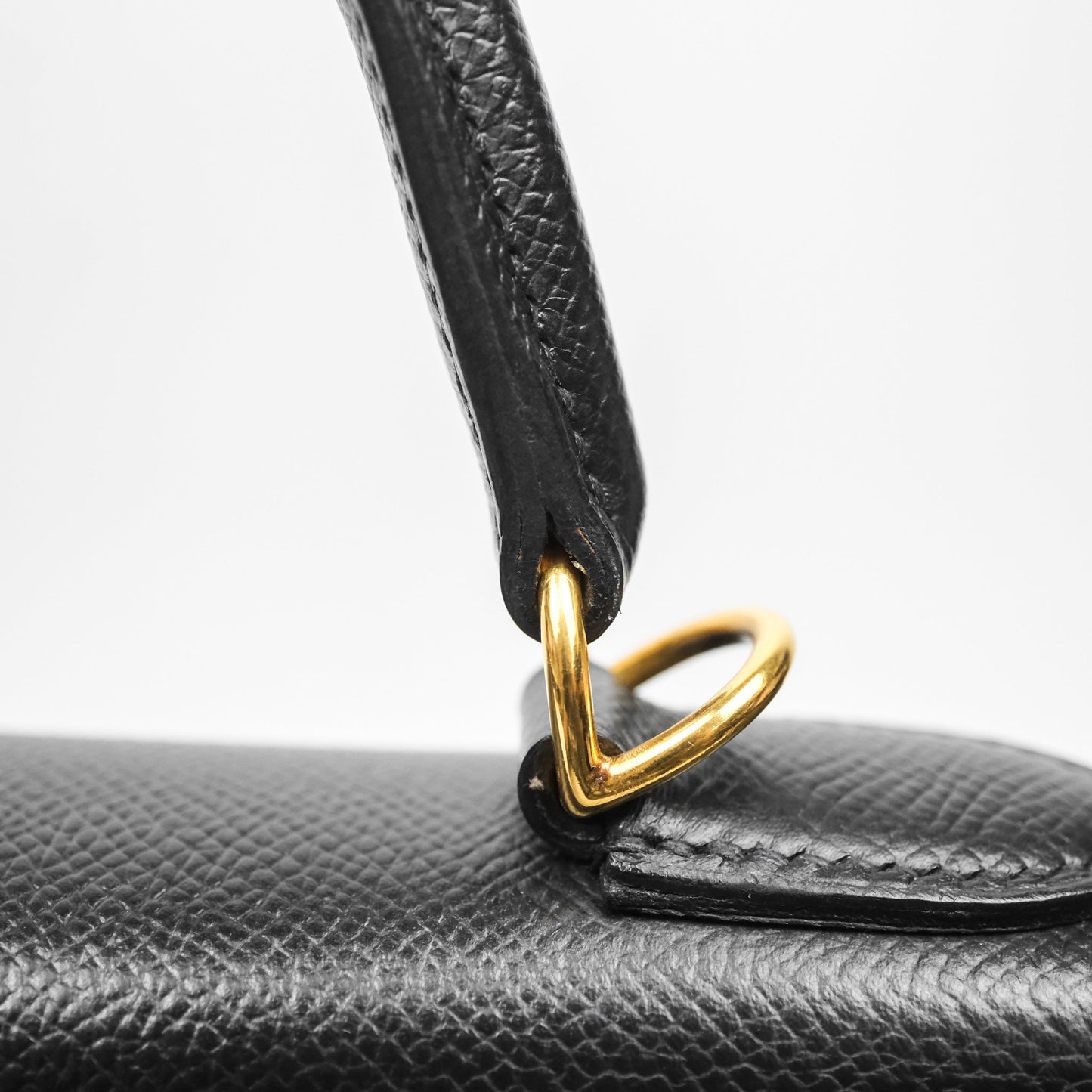 Hermès Kelly 28 Sellier Black Noir 89 Epsom Gold Hardware