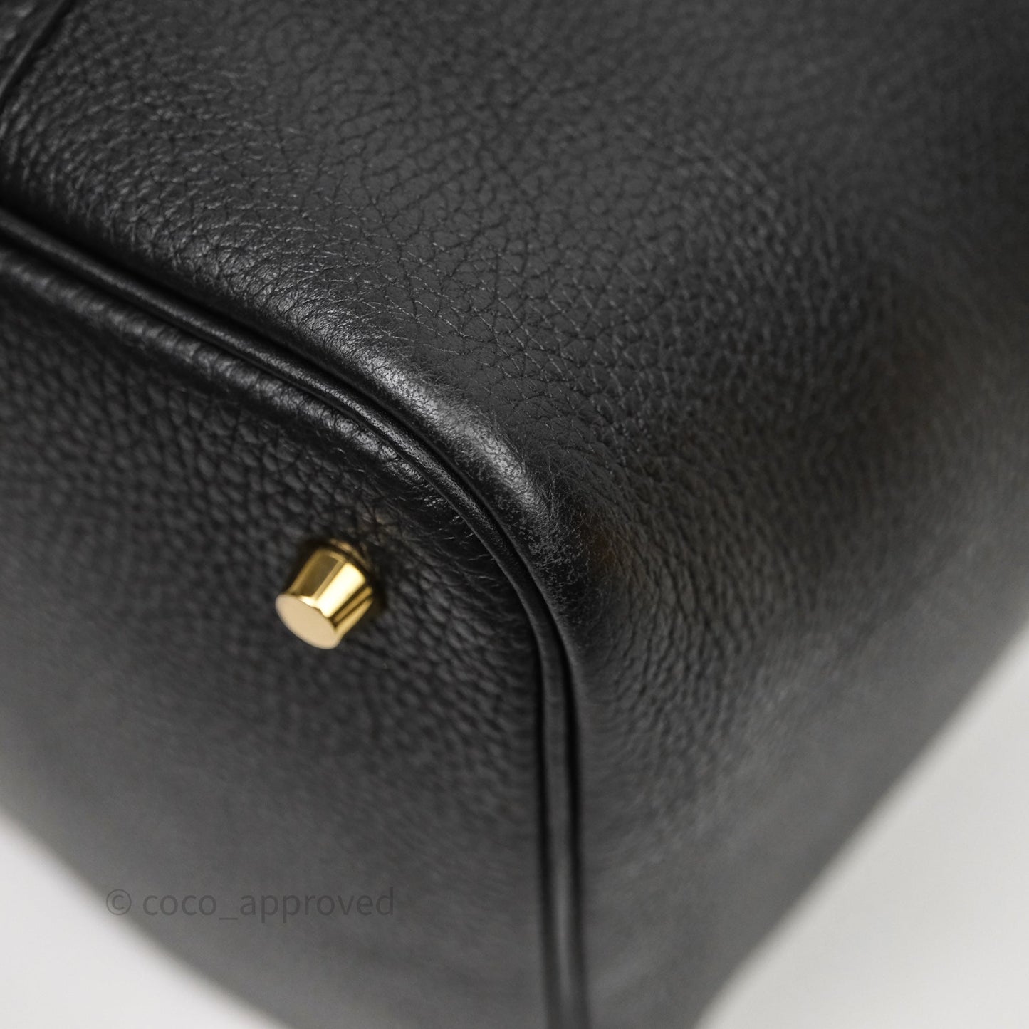 Hermès Picotin 22 Black Noir 89 Clemence Gold Hardware