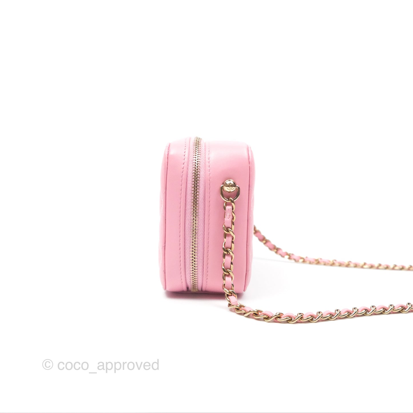 Chanel Camera Case Quilted Pink Lambskin Gold Hardware