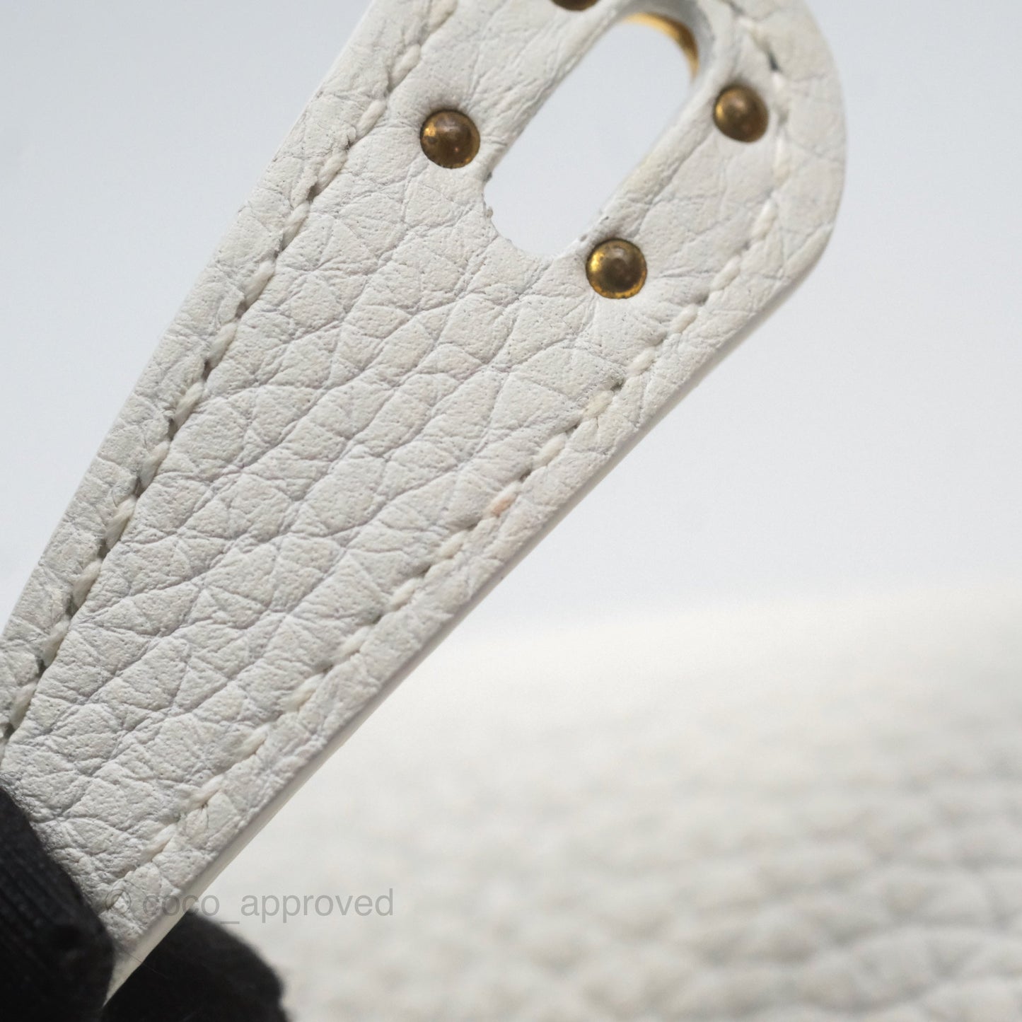 Hermès Mini Lindy 20 New White 0U Clemence Gold Hardware