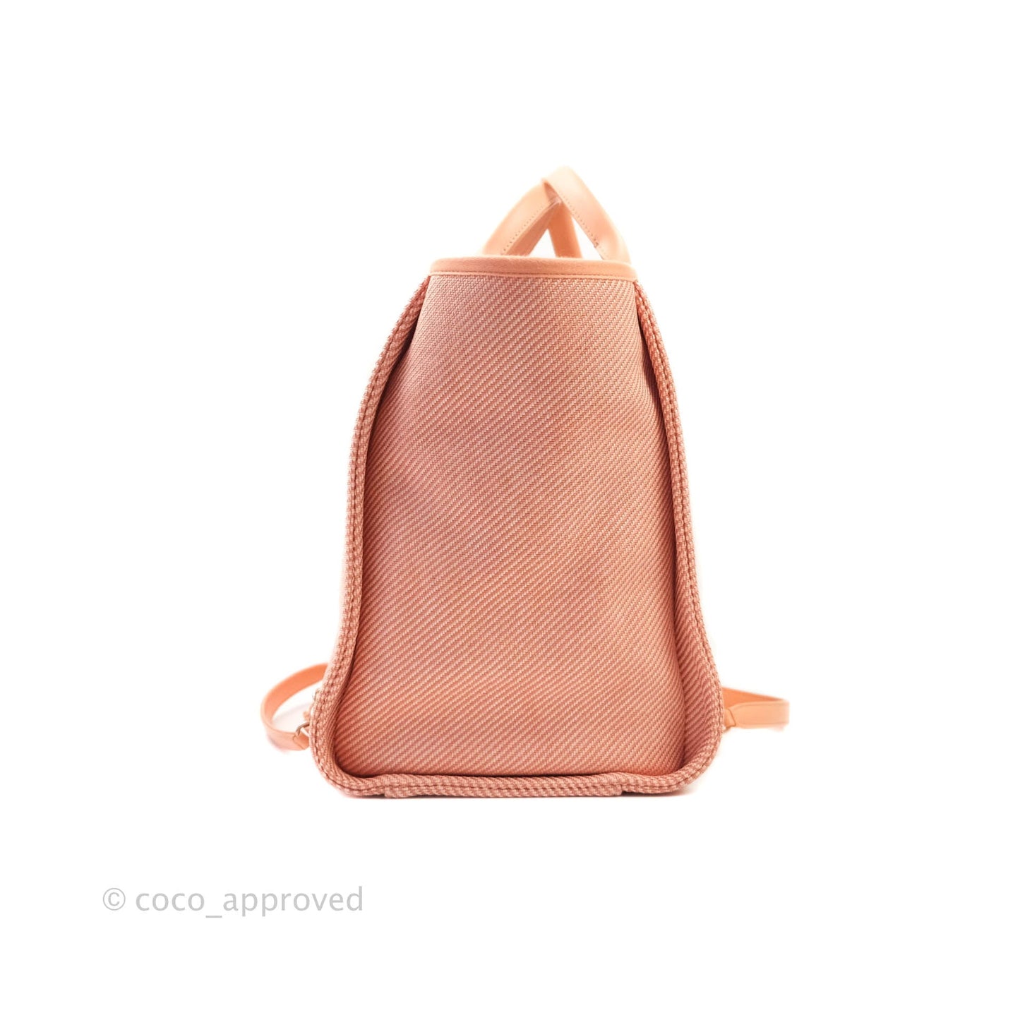 Chanel Large Deauville Coral Canvas