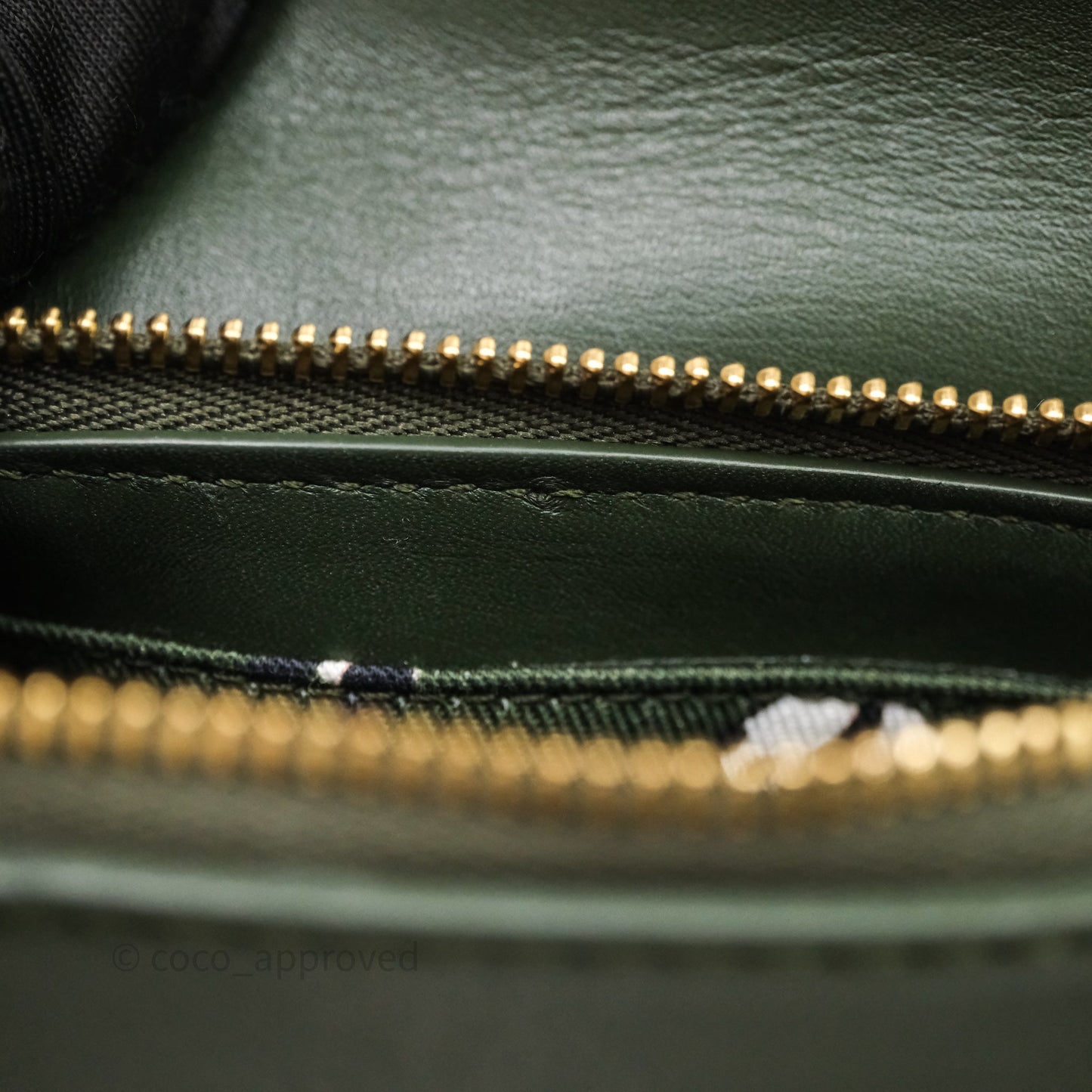 Loewe X SUNA FUJITA Mini Pandas Puzzle Bag Dark Green Calfskin Gold Hardware