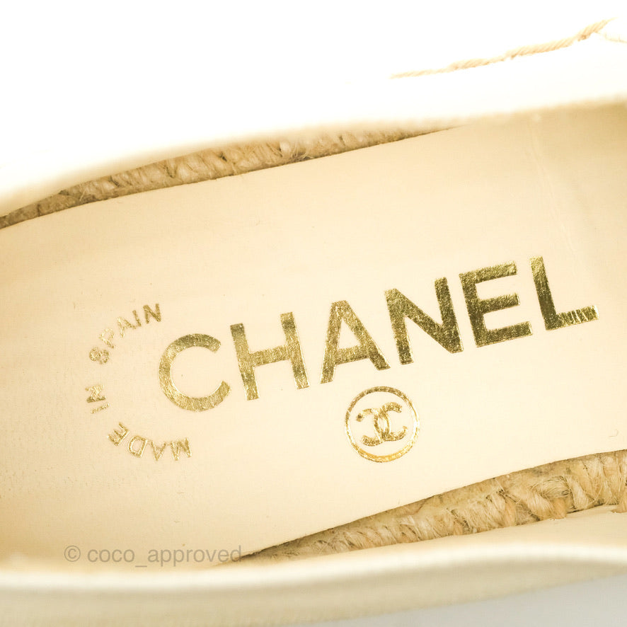 Chanel CC Espadrille Light Beige Size 37