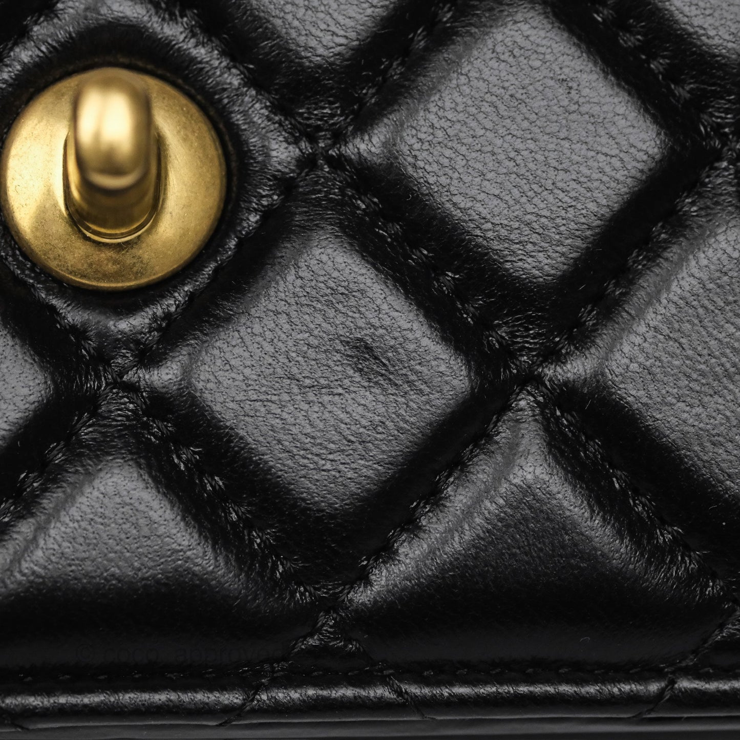 Chanel All Slide Wallet on Chain WOC Adjustable Chain Quilted Black Lambskin 22K