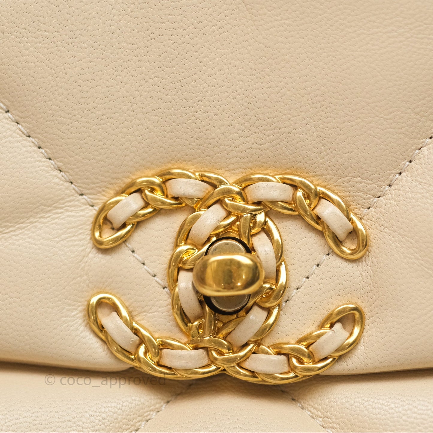 Chanel 19 Small Beige Mixed Hardware