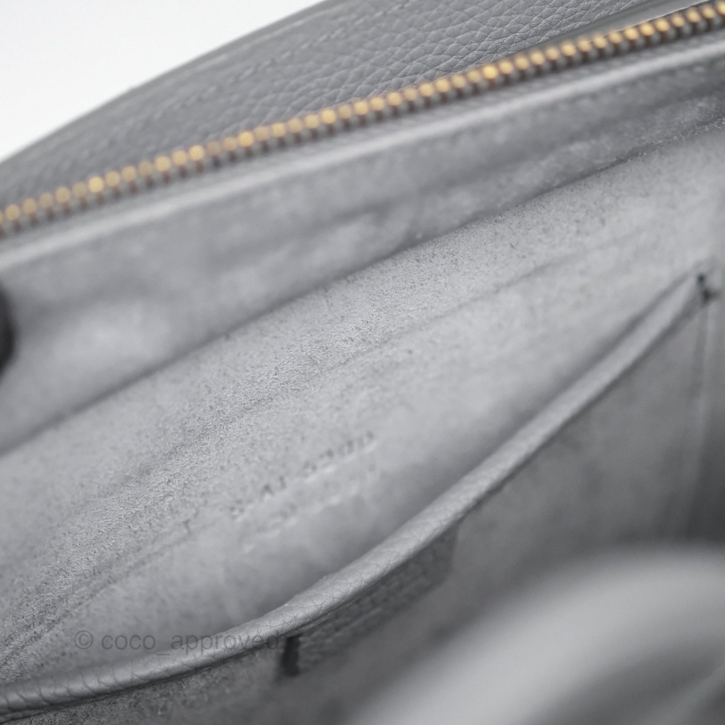 Celine Nano Luggage Bag Grey Drummed Calfskin