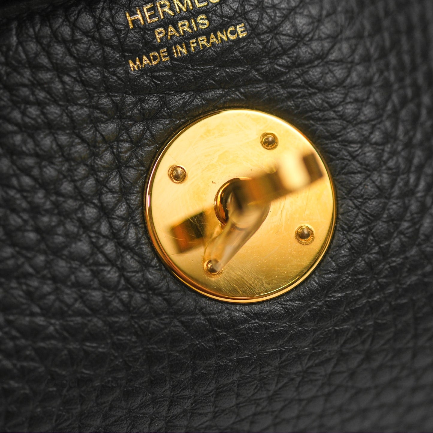 Hermès Lindy 26 Black Clemence Gold Hardware