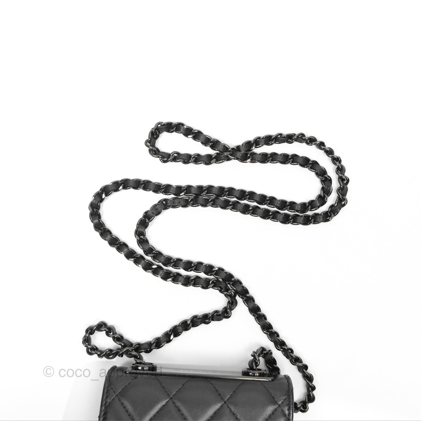 Chanel Mini Trendy CC Clutch With Chain Quilted So Black Lambskin