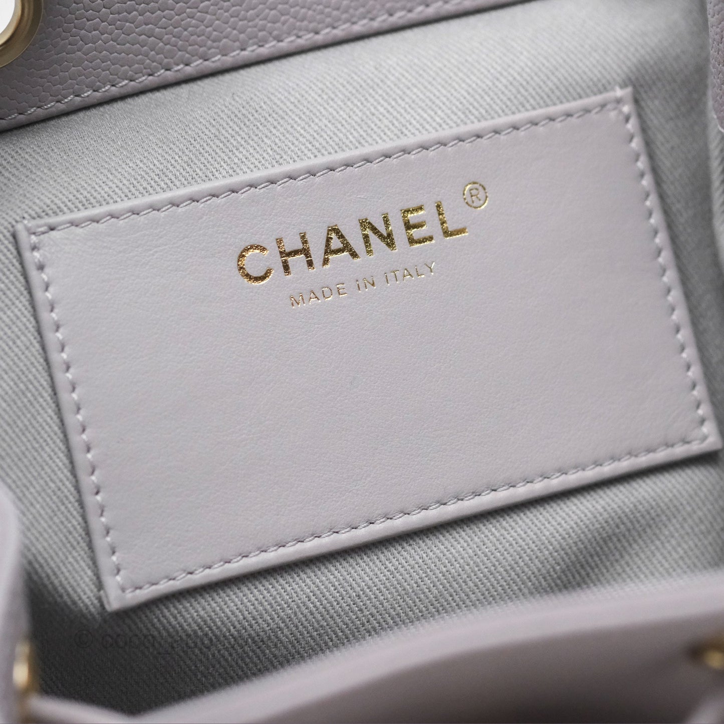 Chanel Mini Business Affinity Backpack Grey Caviar Gold Hardware 22B