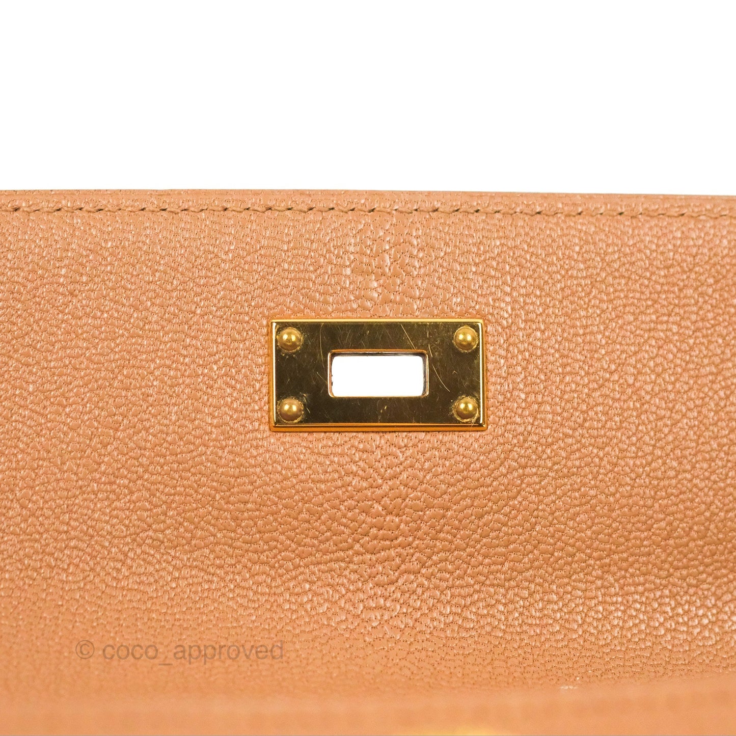 Hermès Kelly To Go Wallet Quebracho Chevre Mysore Gold Hardware