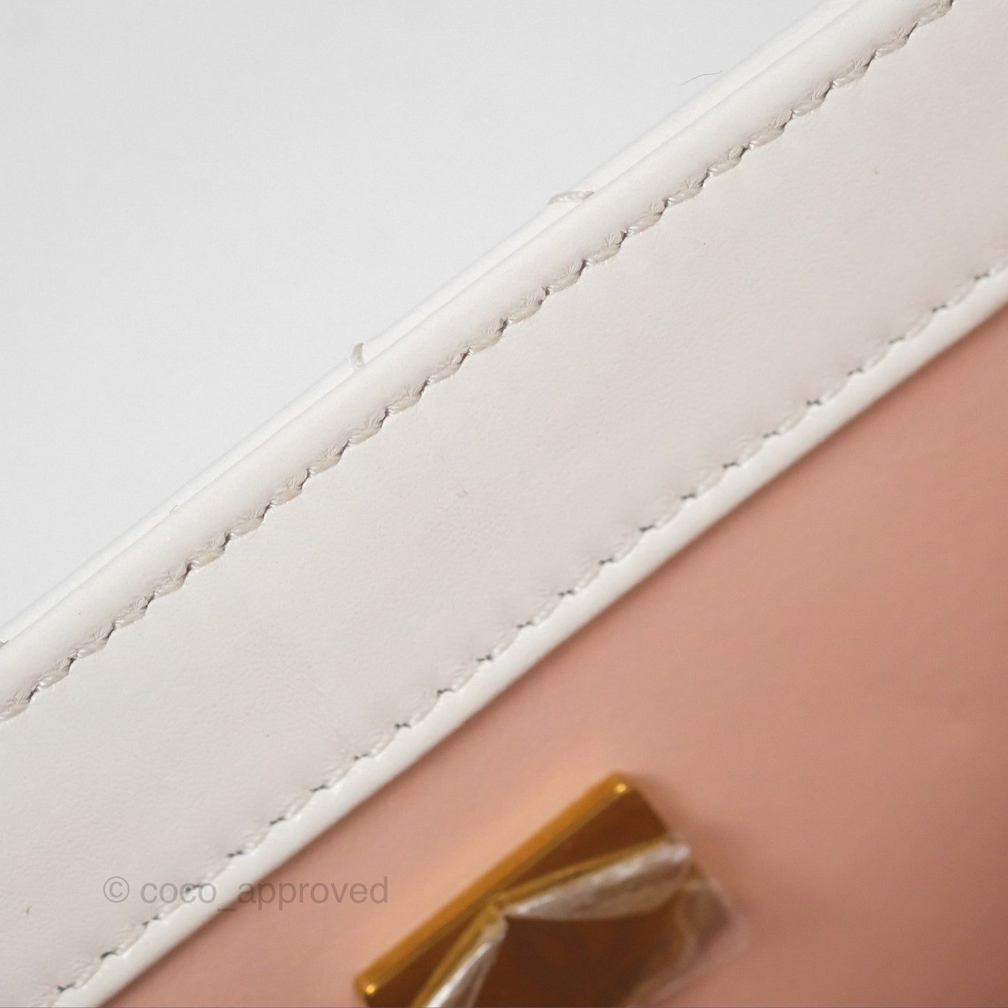 Chanel Quilted Mini Perfect Fit Adjustable White Calfskin Gold Hardware 24C