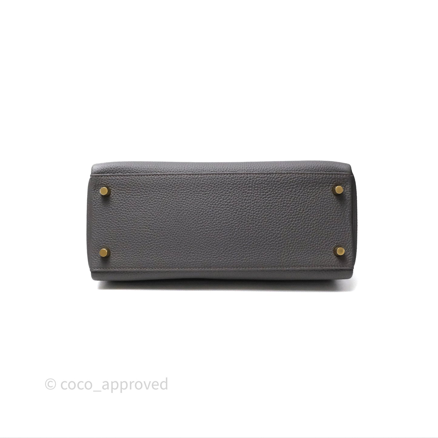 Hermès Kelly II 28 Retourne Etain 8F Togo Gold Hardware