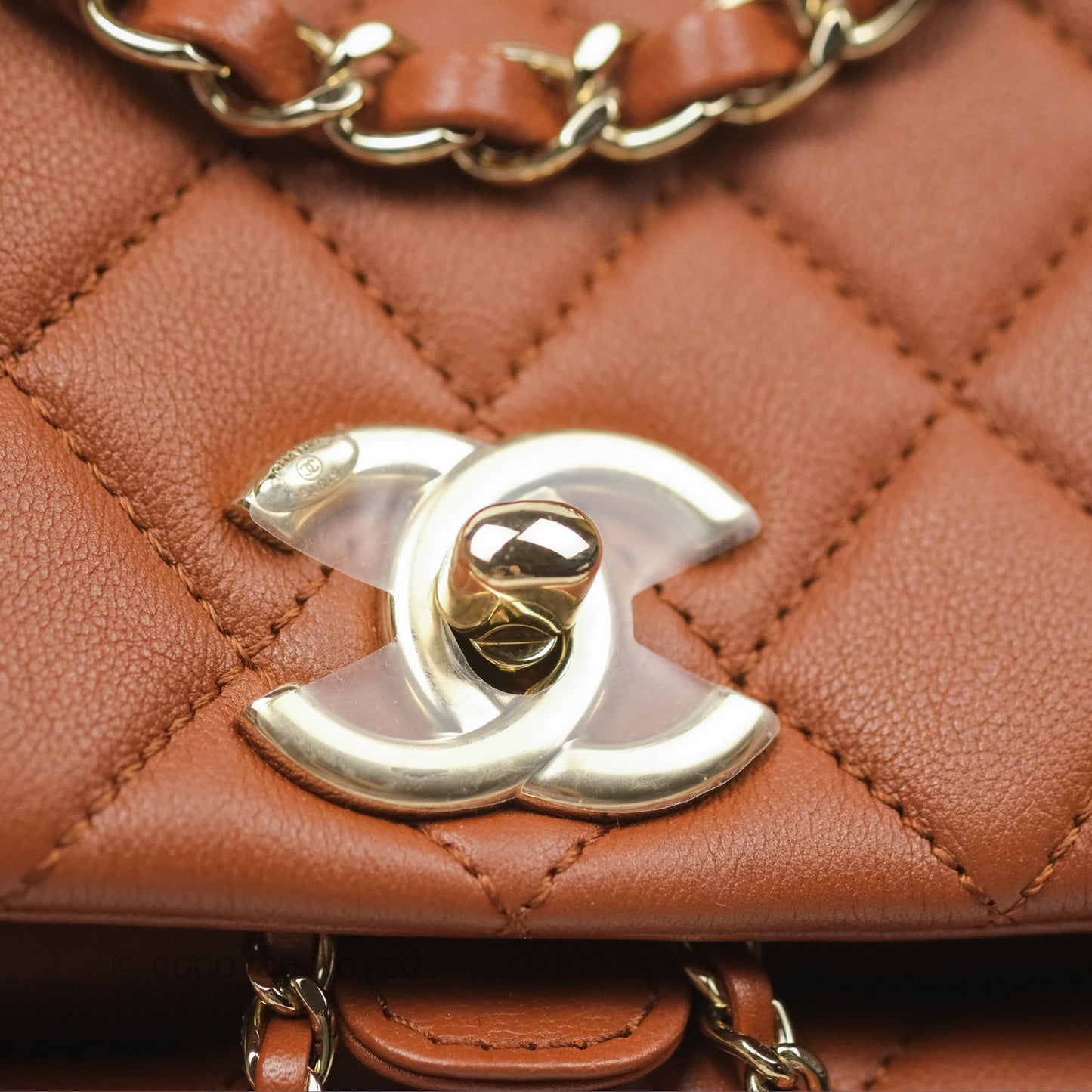 Chanel Medium Duma Backpack Tan Brown Calfskin Gold Hardware