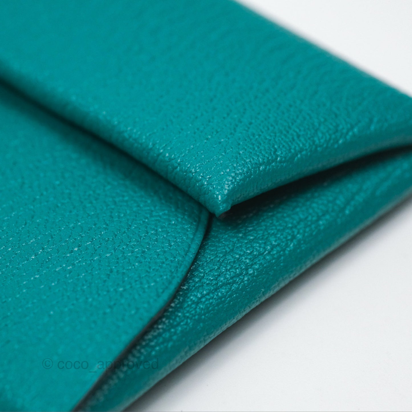 Hermès Bastia Coin Purse Green Chevre Mysore