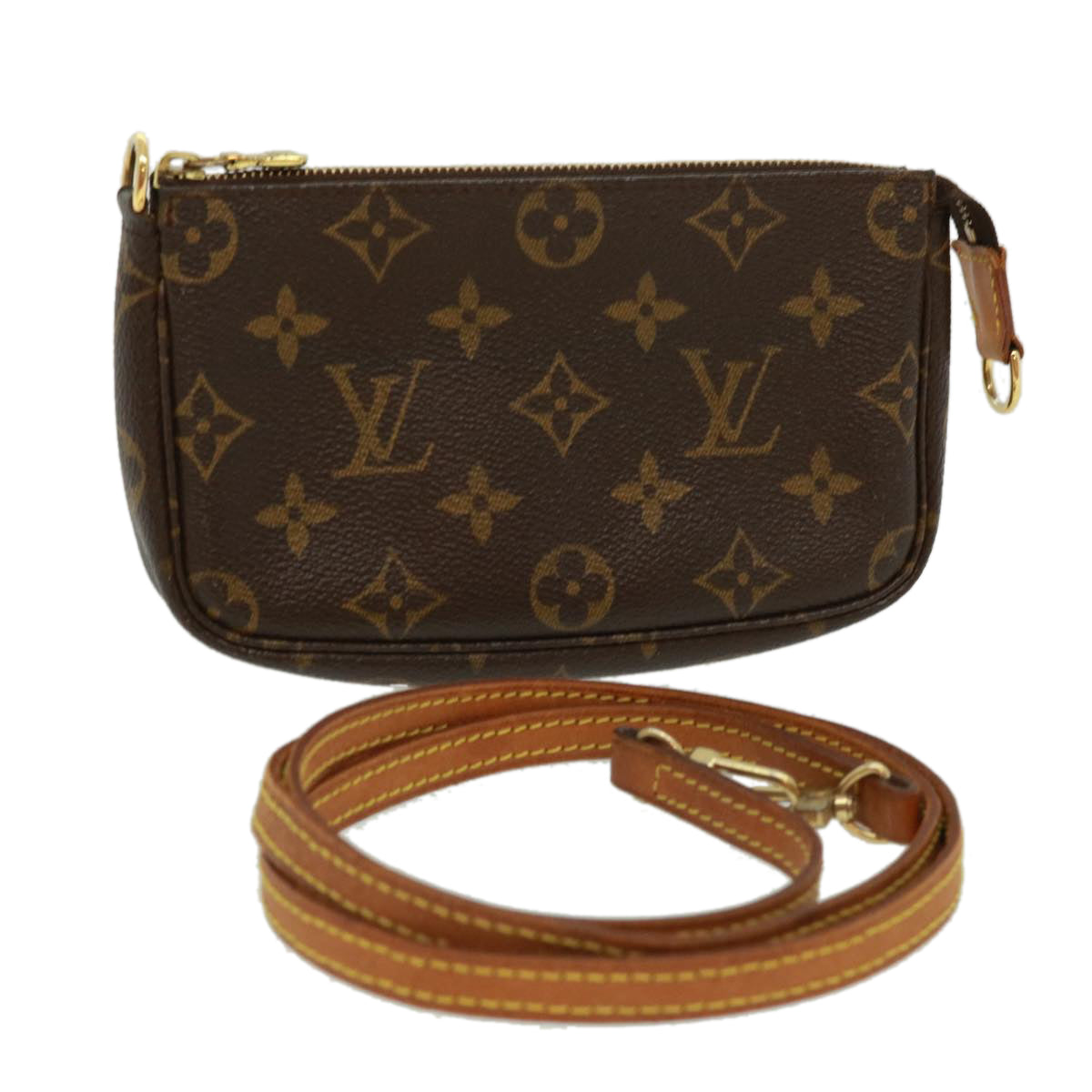 LOUIS VUITTON Monogram Mini Pochette Accessoires Pouch M58009 LV 32684