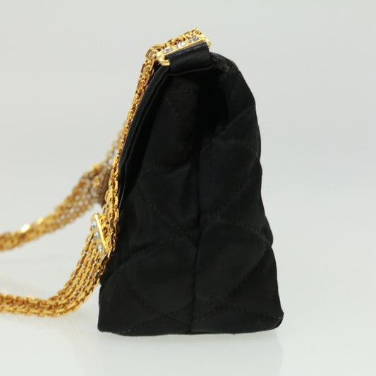 Luxury Chanel Matelasse Chain stone Shoulder Bag Black CC  32695A
