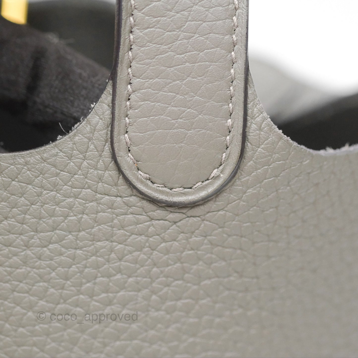 Hermès Picotin Lock 18 Gris Meyer 0L Clemence Gold Hardware