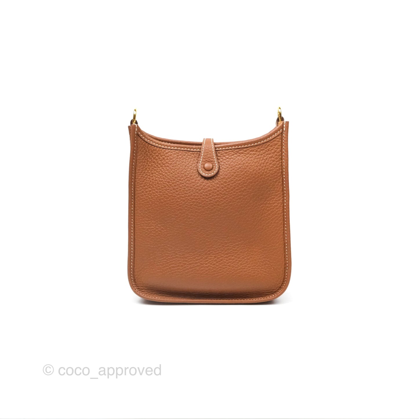 Hermès Mini Evelyne 16 Gold Clemence Gold Hardware
