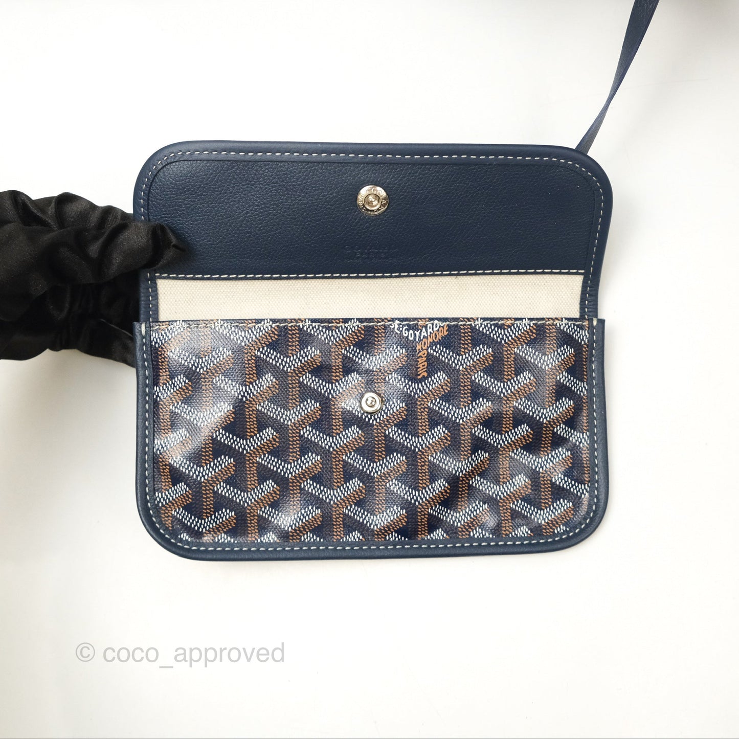 Goyard Bohème Hobo Bag Navy Goyardine Canvas