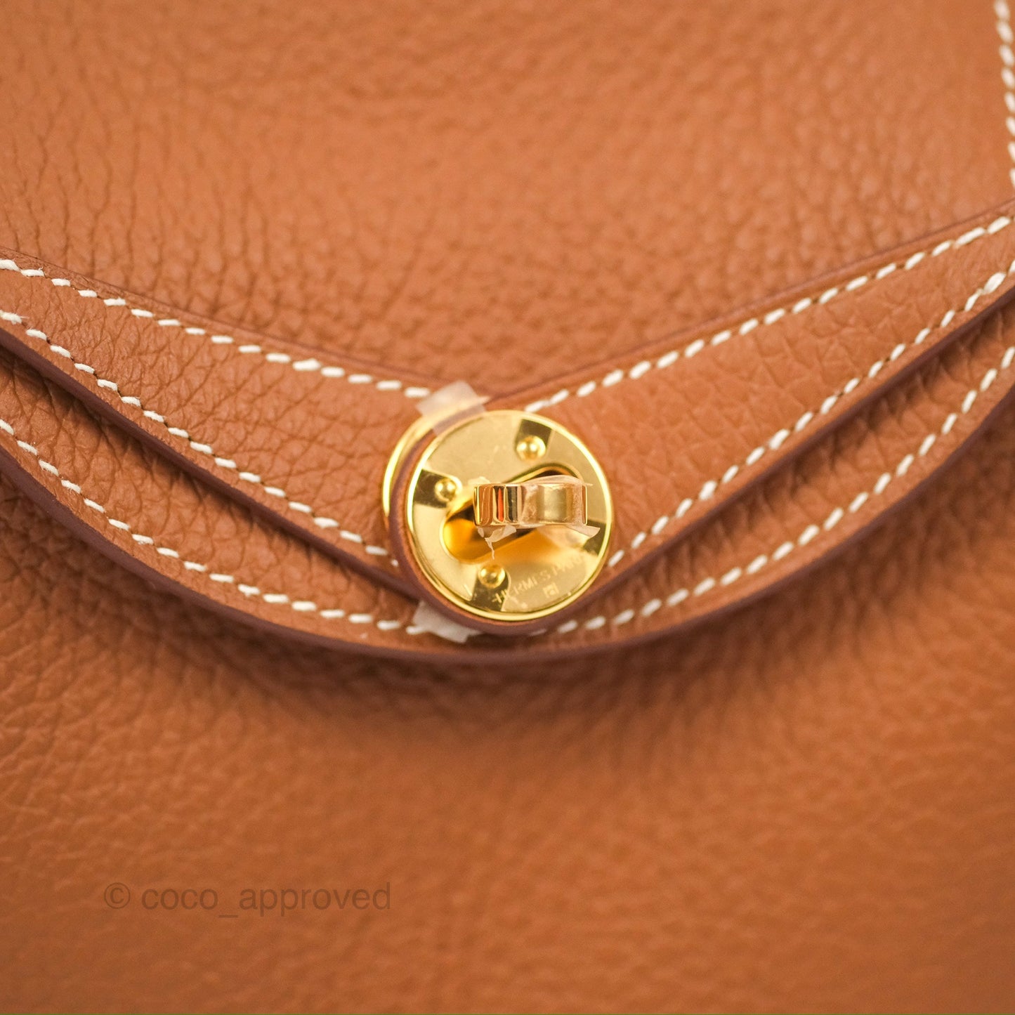 Hermès Mini Lindy 20 Gold Clemence Gold Hardware