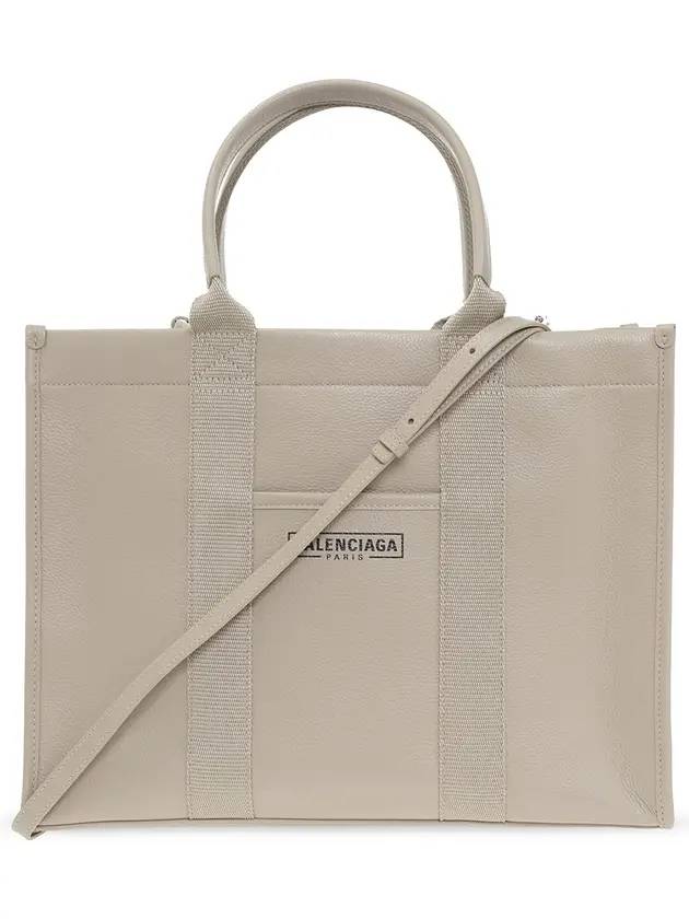 Luxury Balenciaga Hardware Medium Grain Calfskin Tote Bag Beige
