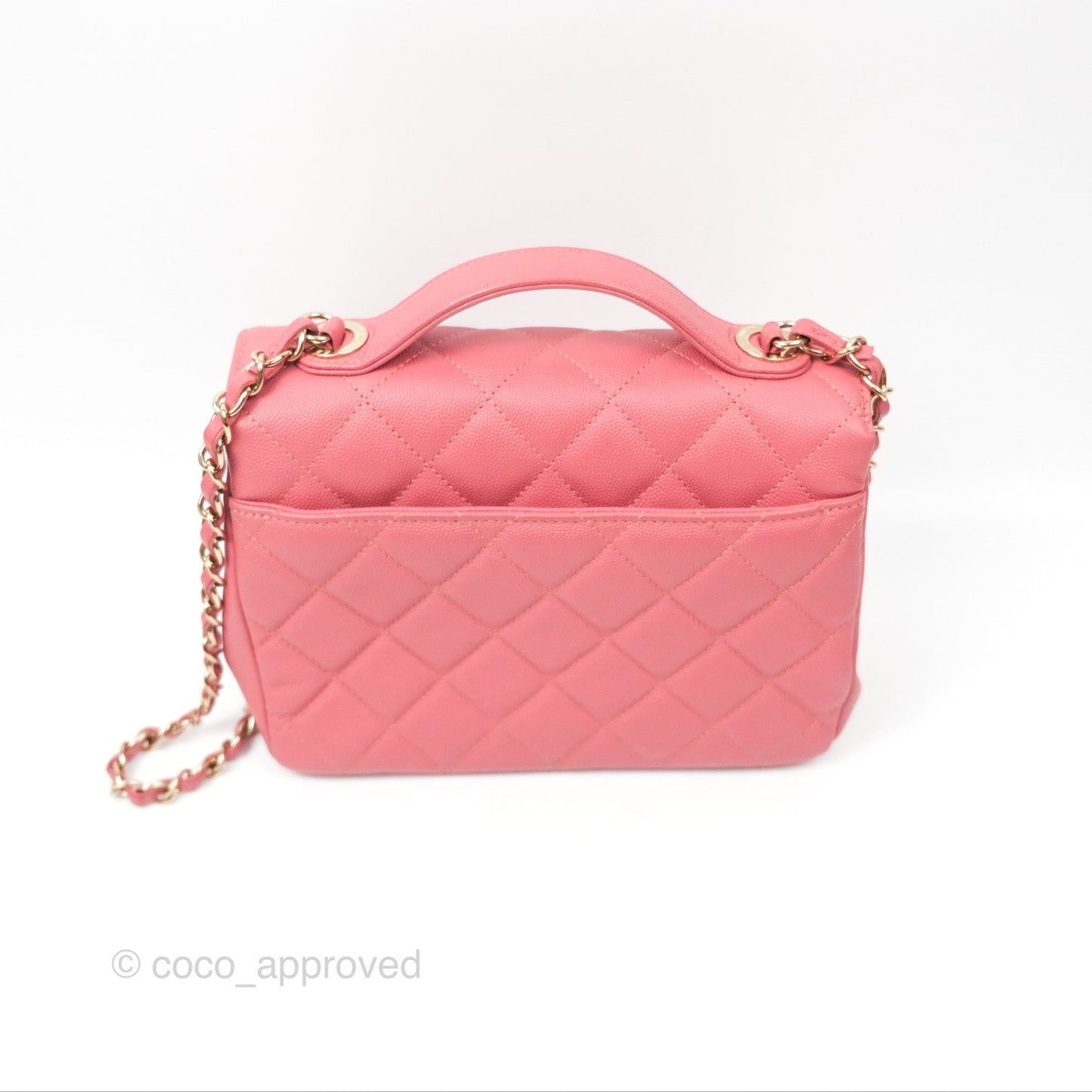 Chanel Quilted Medium Business Affinity Flap Pink Caviar Gold Hardware