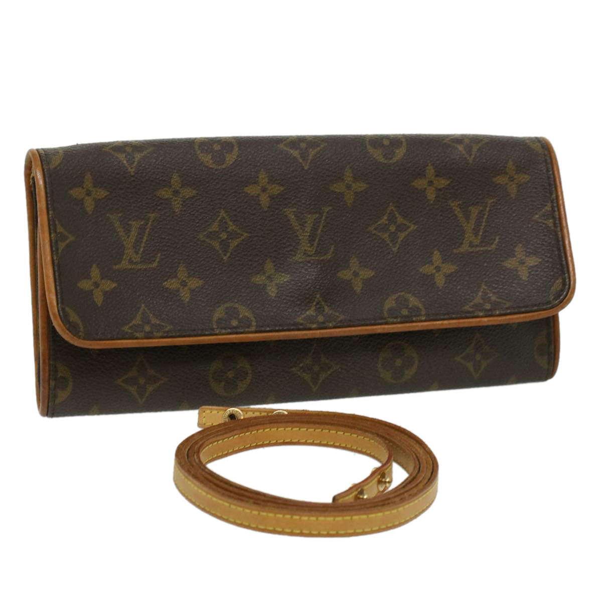 LOUIS VUITTON Monogram Pochette Twin GM Shoulder Bag M51852 LV 32892
