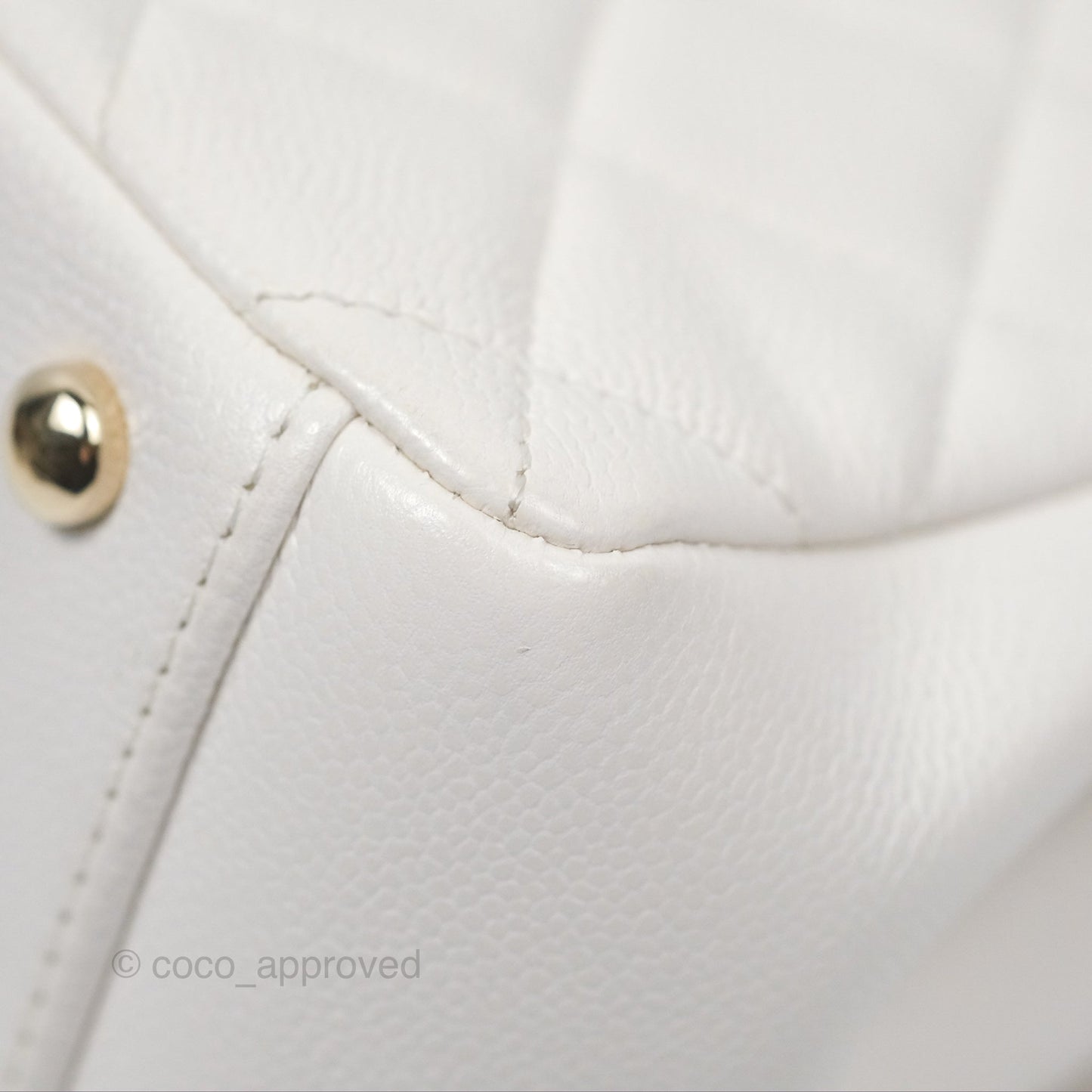 Chanel Quilted Small Business Affinity Flap White Caviar Gold Hardware