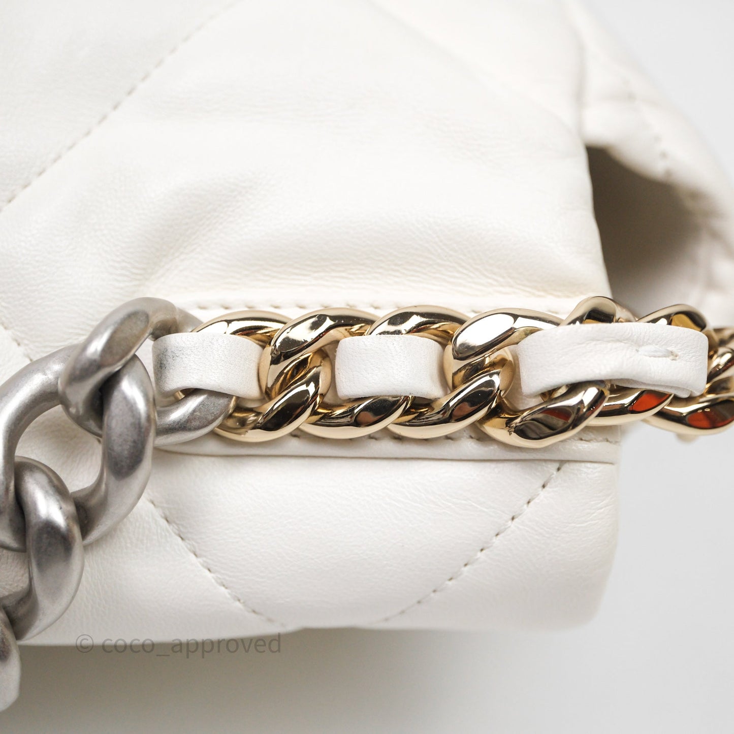 Chanel 19 Medium White Mixed Hardware