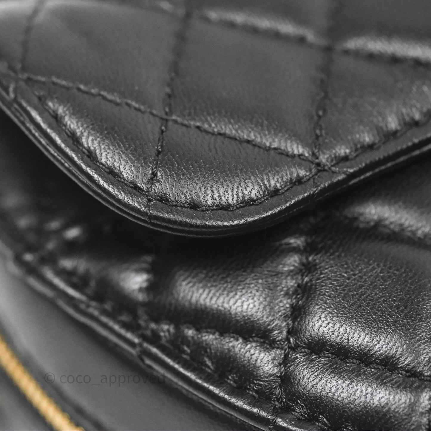 Chanel Large Heart Bag Black Lambskin Gold Hardware 22S