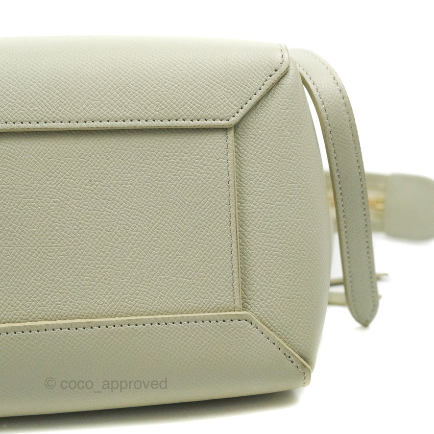 Celine Micro Belt Bag Light Khaki Grained Calfskin Silver Hardware