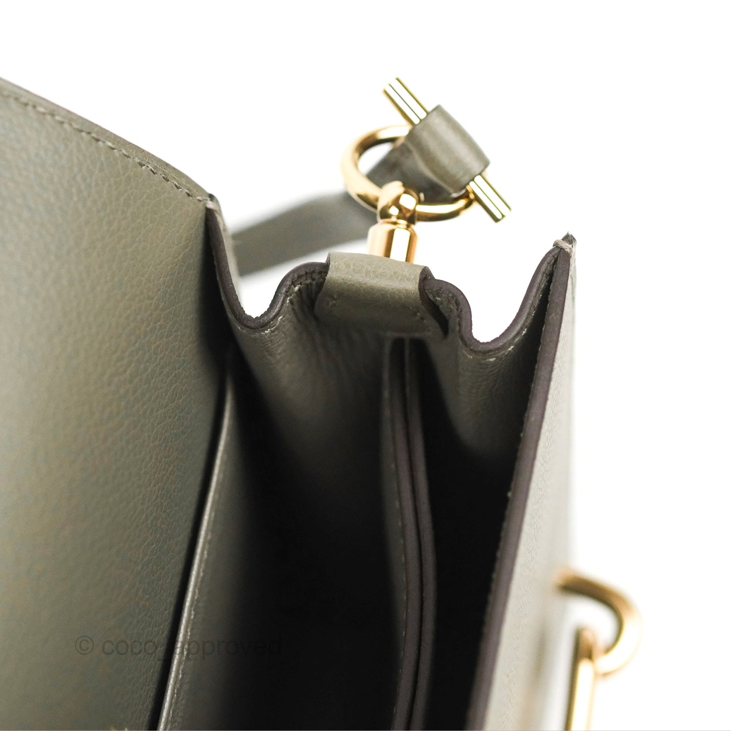 Hermès Roulis Mini 18 Gris Meyer 0L Evercolor Permabrass Hardware