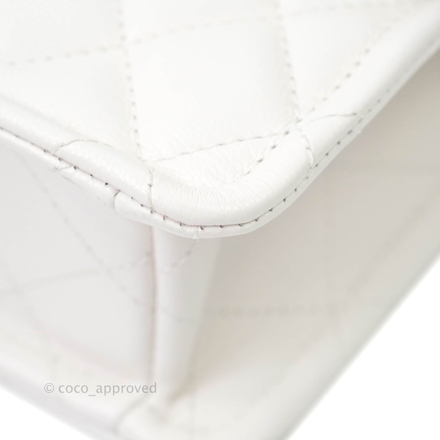Chanel Small With Chain (O-purse-vanity With Chain) White