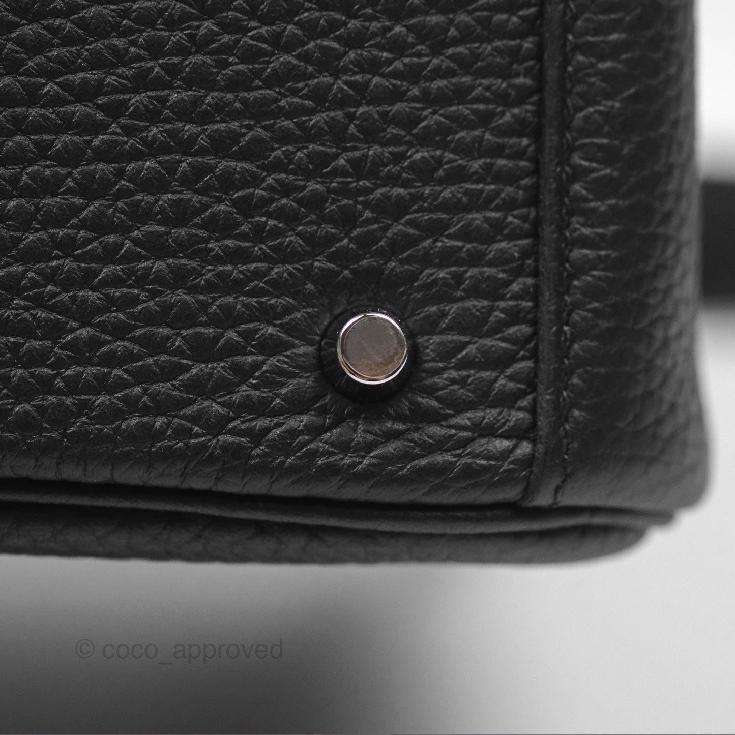 Hermès Mini Lindy 20 Noir 89 Clemence Palladium Hardware