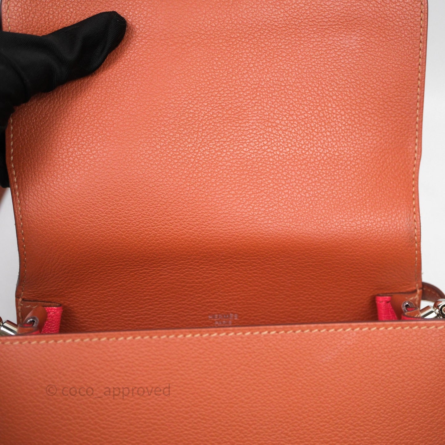 Hermès Roulis Mini 18 Evercolor AH Brush/ Rose Jaipur T5 Palladium Hardware