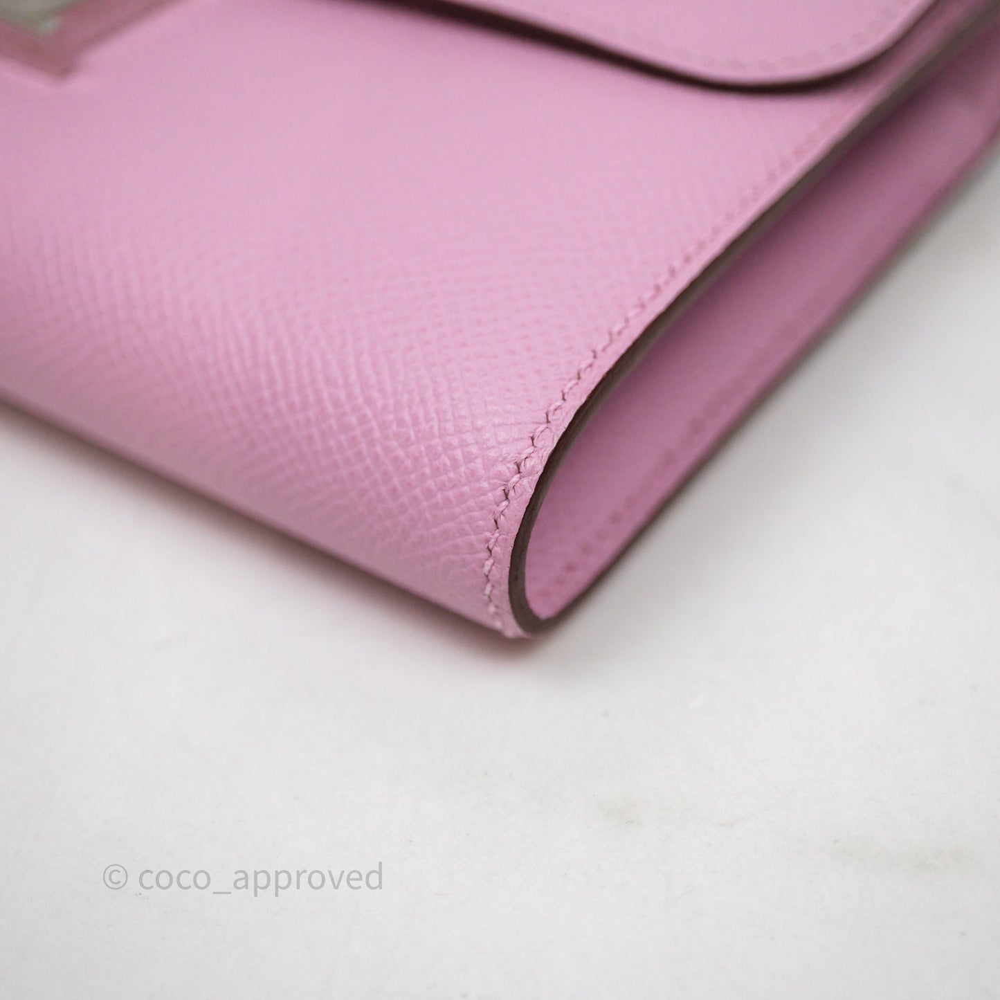 Hermès Constance To Go Wallet Mauve Sylvestre X9 Epsom Palladium hardware