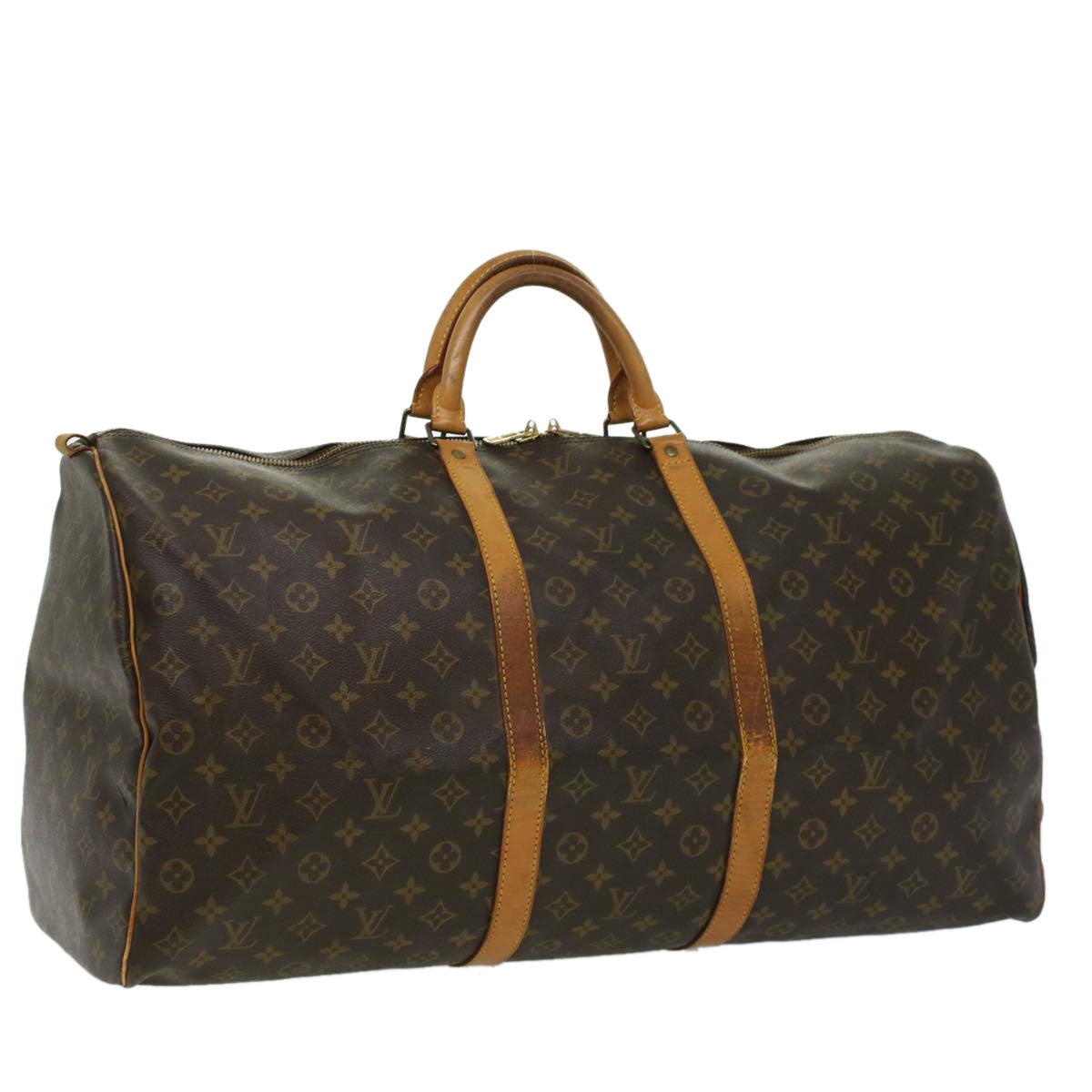 LOUIS VUITTON Monogram Keepall 60 Boston Bag M41422 LV 32955