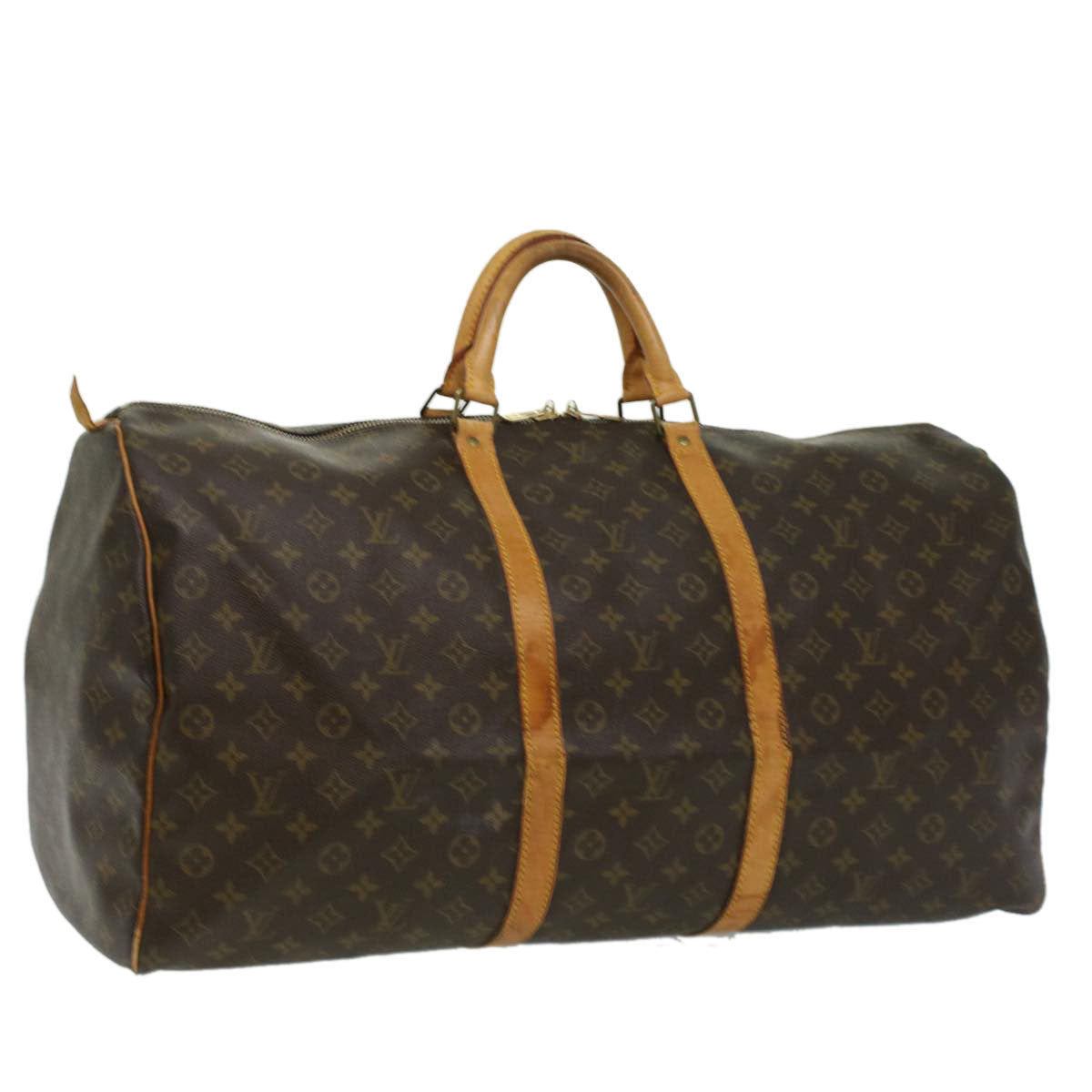 LOUIS VUITTON Monogram Keepall 60 Boston Bag M41422 LV 32956