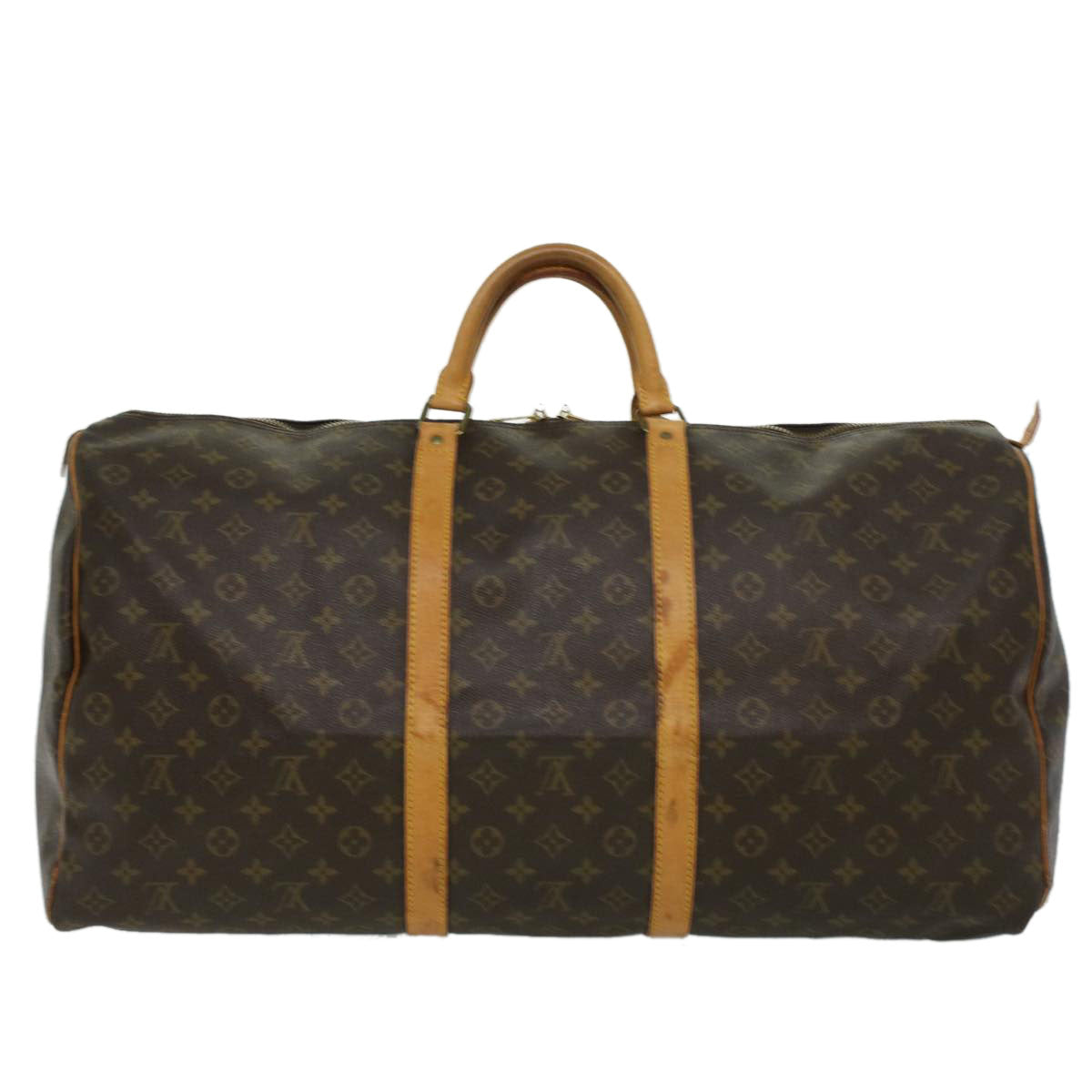 LOUIS VUITTON Monogram Keepall 60 Boston Bag M41422 LV 32956