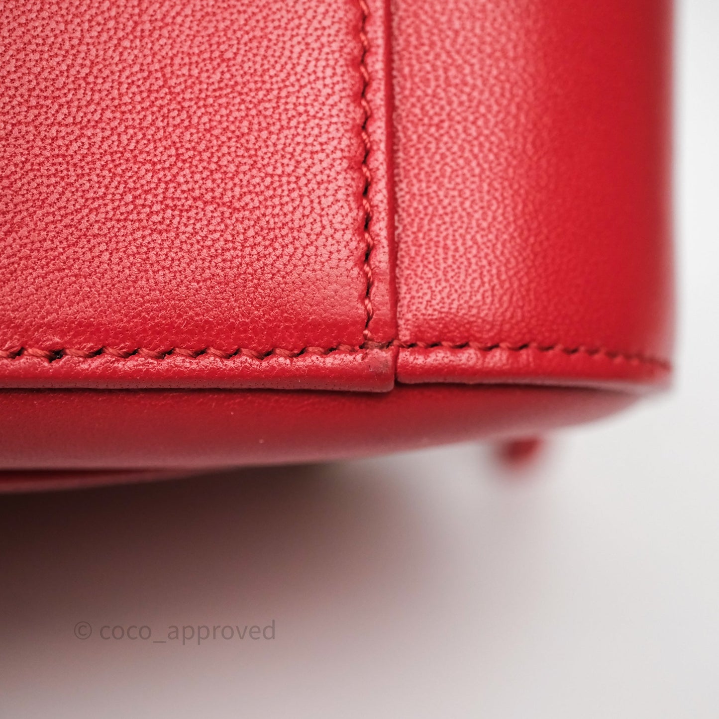 Chanel Infinity Camera Case Red Goatskin Aged Gold Hardware