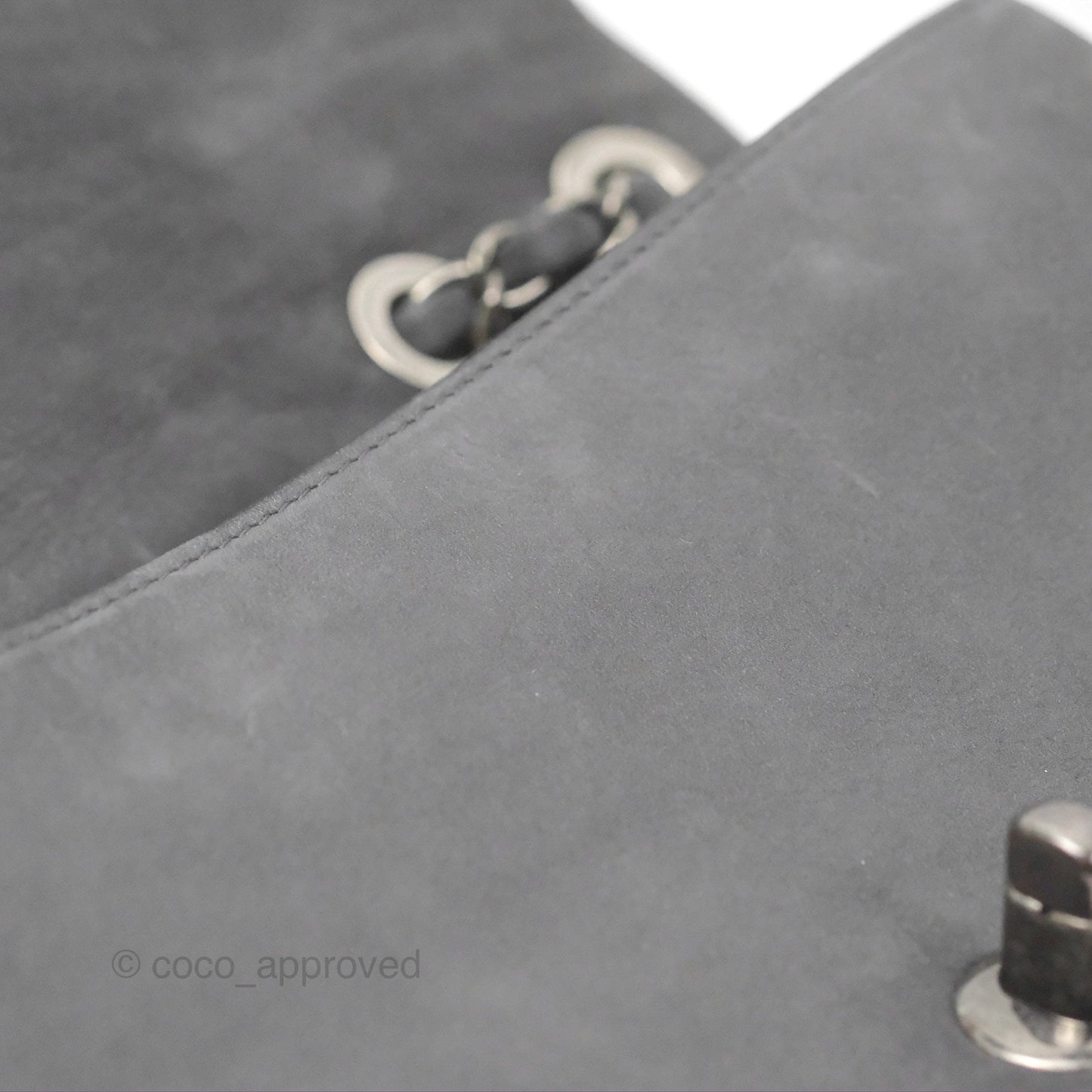 Chanel New Chic Flap Dark Grey Calfskin Ruthenium Hardware