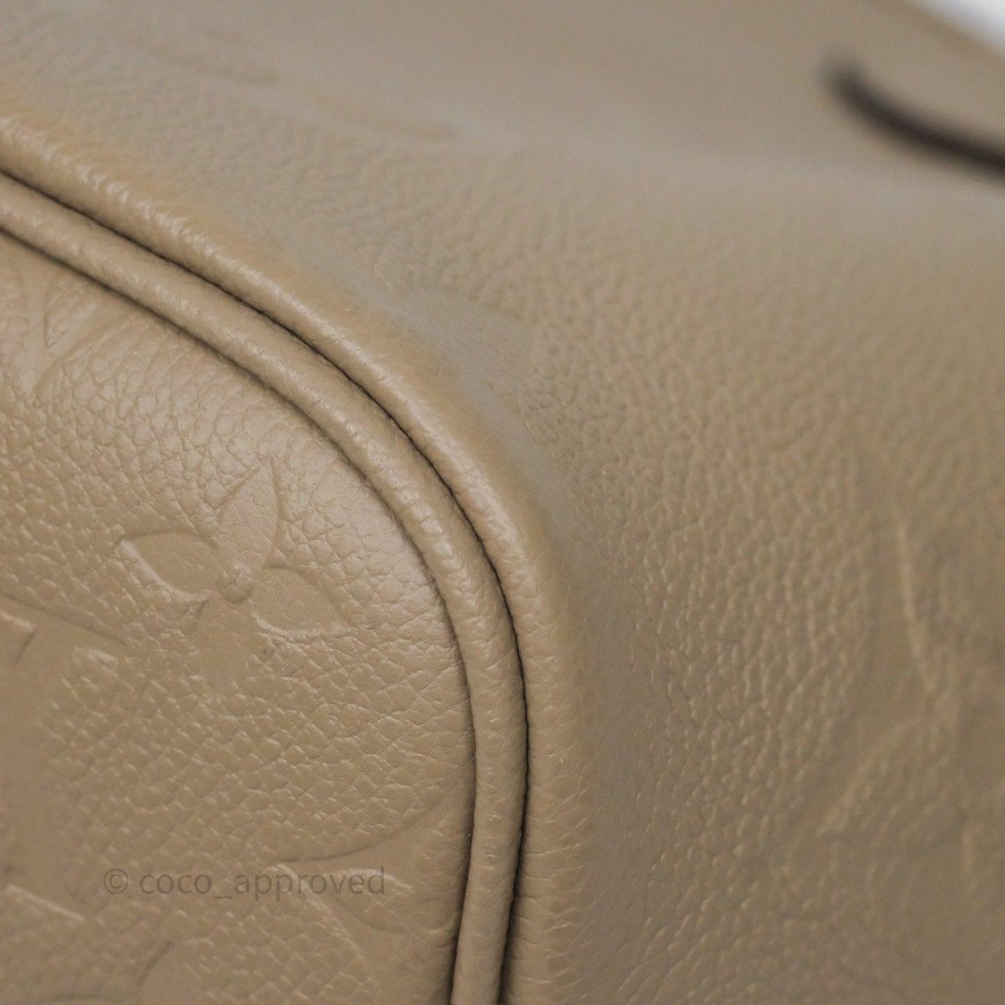 Louis Vuitton Neverfull MM Monogram Empreinte Leather Tourterelle