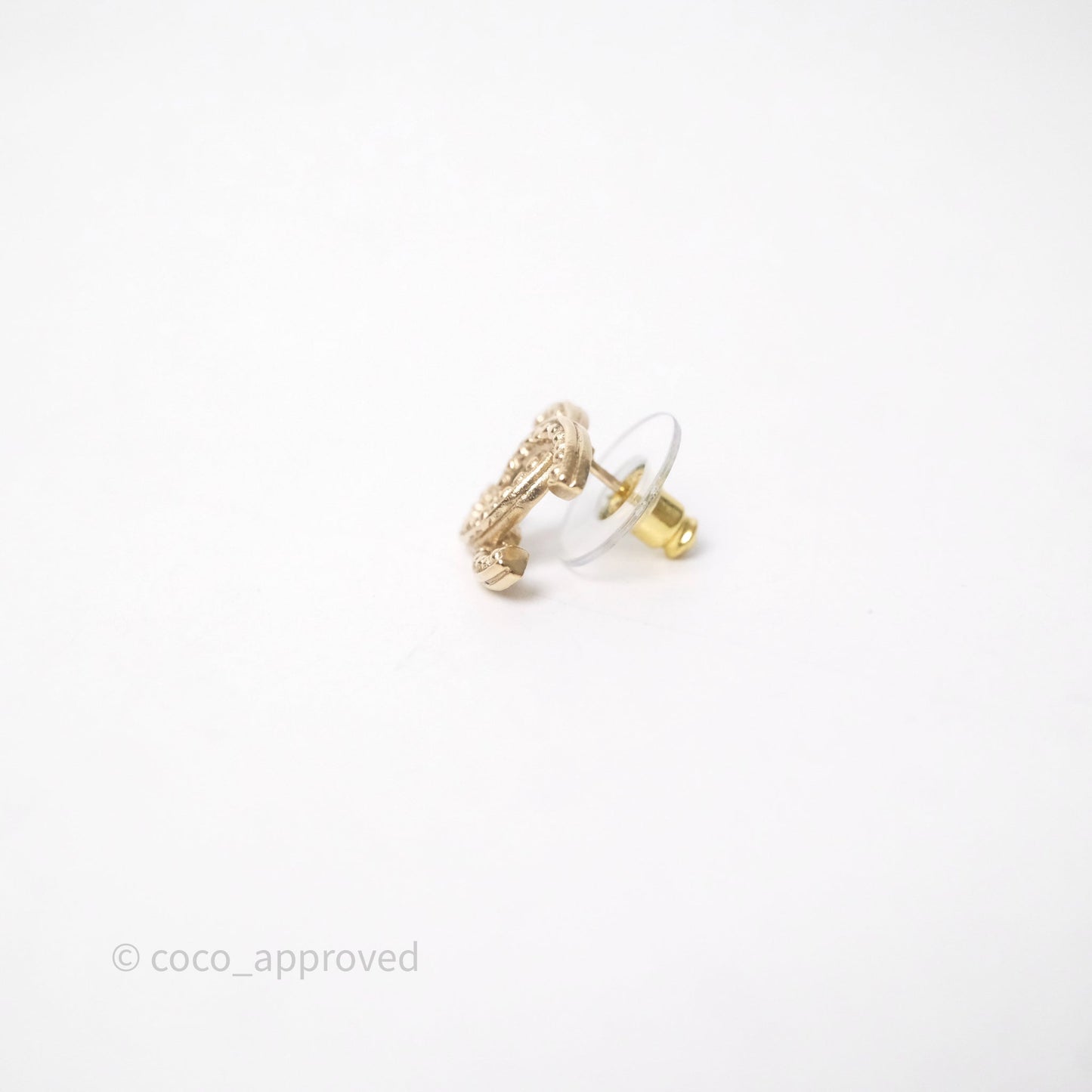 Chanel CC Earrings Gold Tone 21A