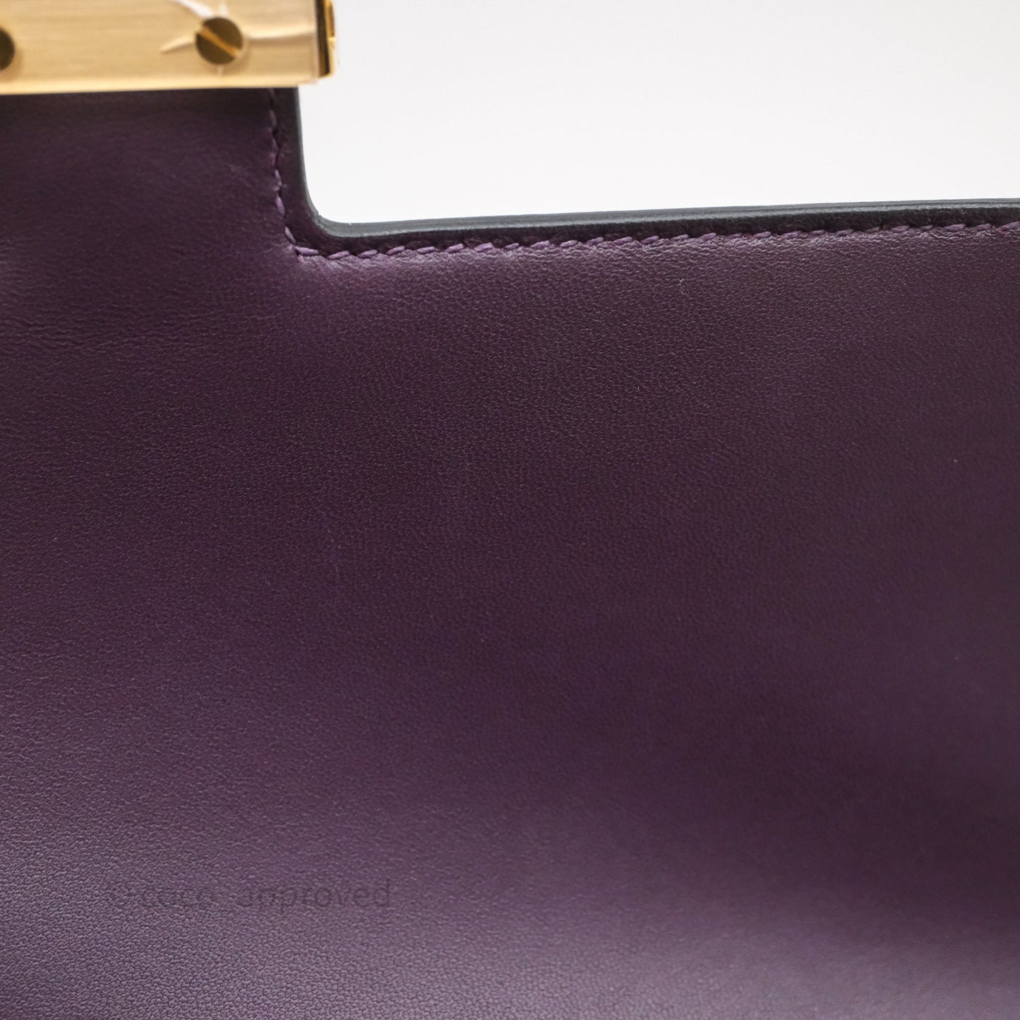 Hermès Constance Elan Raisin 59 Epsom Gold Hardware