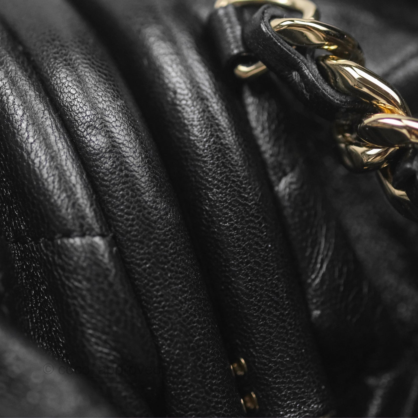 Chanel Quilted Clutch with Chain Black Lambskin Gold Hardware