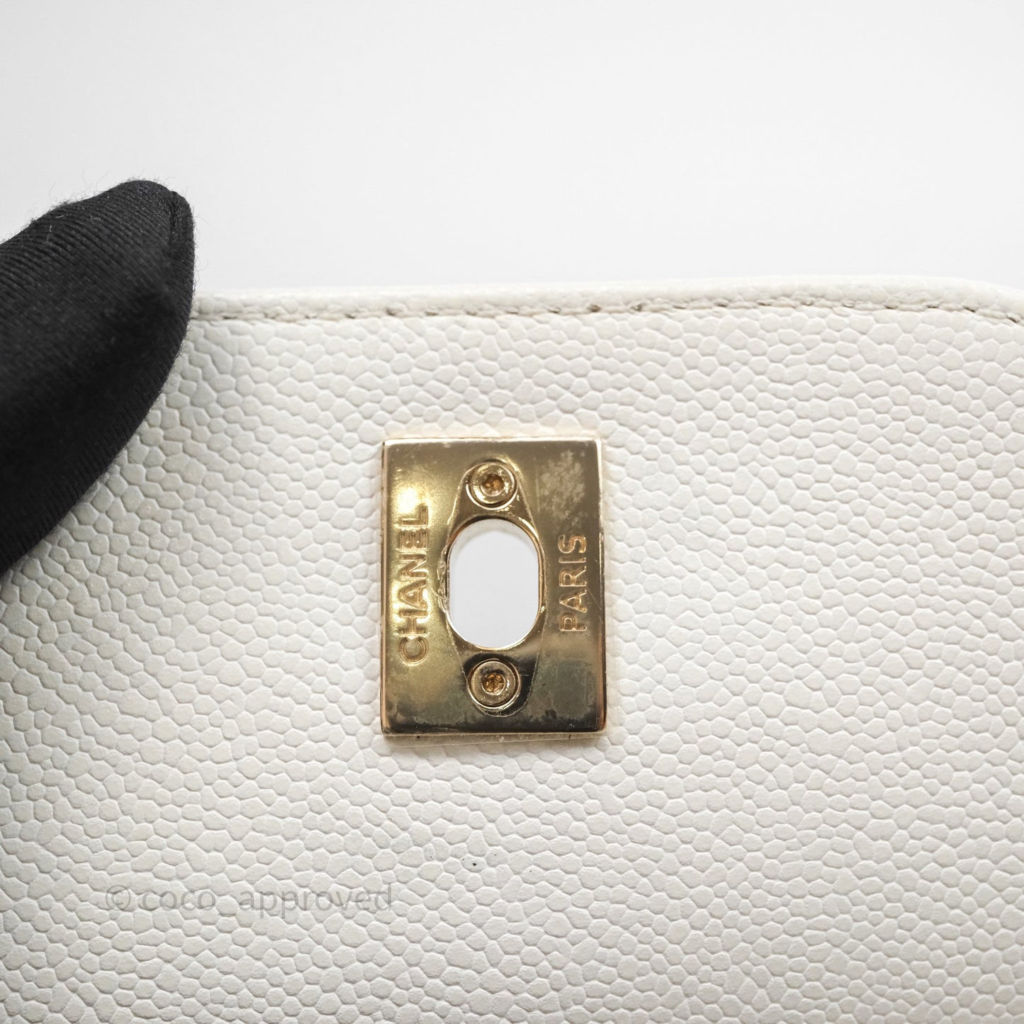 Chanel Quilted Business Affinity Backpack Ivory White Caviar Gold Hardware