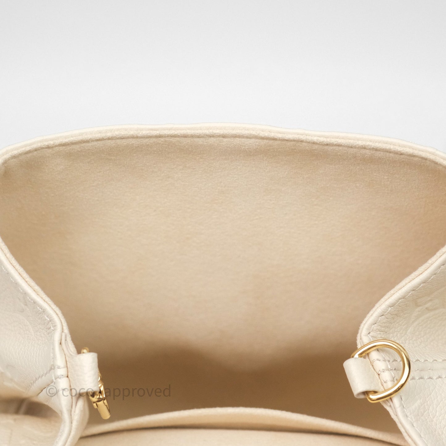 Louis Vuitton Backup Cream Monogram Empreinte Leather