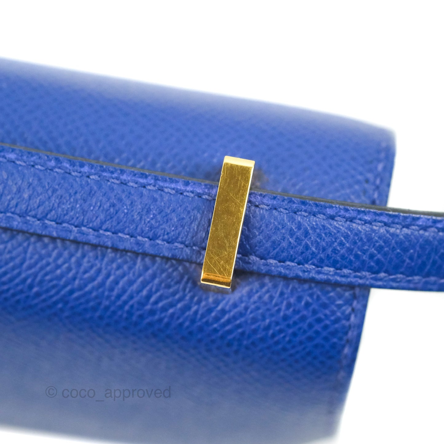 Hermès Constance Mini 18cm Bleu Electric Epsom Gold Hardware